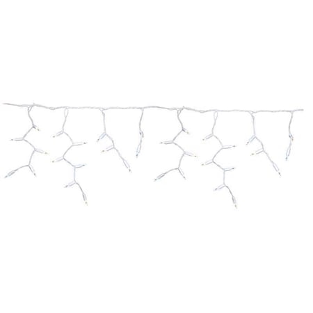 Celebrations Celebrations Platinum LED T5 Pure White/Warm White 100 ct Icicle Christmas Lights 9.5 ft. ICT5CHSA